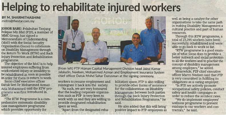 Helping to rehabilitate injured workers